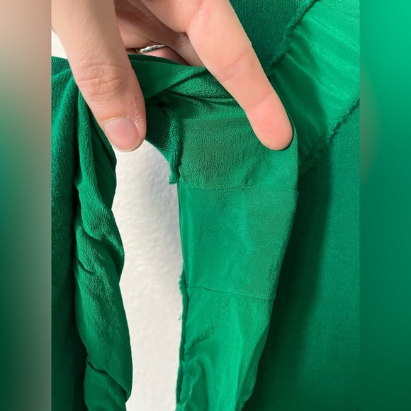 Stella McCartney Silk Mix Knit Sweater Lace Dress Kelly Green Women's Size 34/XS - Picture 13 of 16